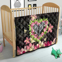 Polynesia Valentine's Day Quilt Hammerhead Shark Plumeria With Polynesian Pattern