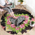 Polynesia Valentine's Day Round Carpet Hammerhead Shark Plumeria With Polynesian Pattern