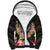 Polynesia Valentine's Day Sherpa Hoodie Hammerhead Shark Plumeria With Polynesian Pattern