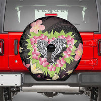 Polynesia Valentine's Day Spare Tire Cover Hammerhead Shark Plumeria With Polynesian Pattern LT14 - Polynesian Pride