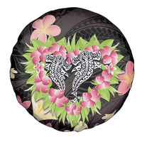 Polynesia Valentine's Day Spare Tire Cover Hammerhead Shark Plumeria With Polynesian Pattern LT14 - Polynesian Pride