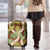 Brown Hawaii Plumeria Lei With Tropical Leaves Luggage Cover