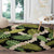 Black Hawaii Plumeria Lei With Tropical Leaves Round Carpet