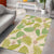 Beige Hawaii Plumeria Lei With Tropical Leaves Area Rug