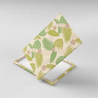 Beige Hawaii Plumeria Lei With Tropical Leaves Canvas Wall Art LT14 With Frame Beige - Polynesian Pride