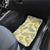 Beige Hawaii Plumeria Lei With Tropical Leaves Car Mats