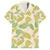 Beige Hawaii Plumeria Lei With Tropical Leaves Family Matching Short Sleeve Bodycon Dress and Hawaiian Shirt