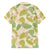 Beige Hawaii Plumeria Lei With Tropical Leaves Family Matching Short Sleeve Bodycon Dress and Hawaiian Shirt