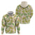 Beige Hawaii Plumeria Lei With Tropical Leaves Hoodie