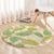 Beige Hawaii Plumeria Lei With Tropical Leaves Round Carpet