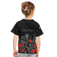 Personalised New Zealand ANZAC Day Kid T Shirt Lest We Forget Soldier Memorial