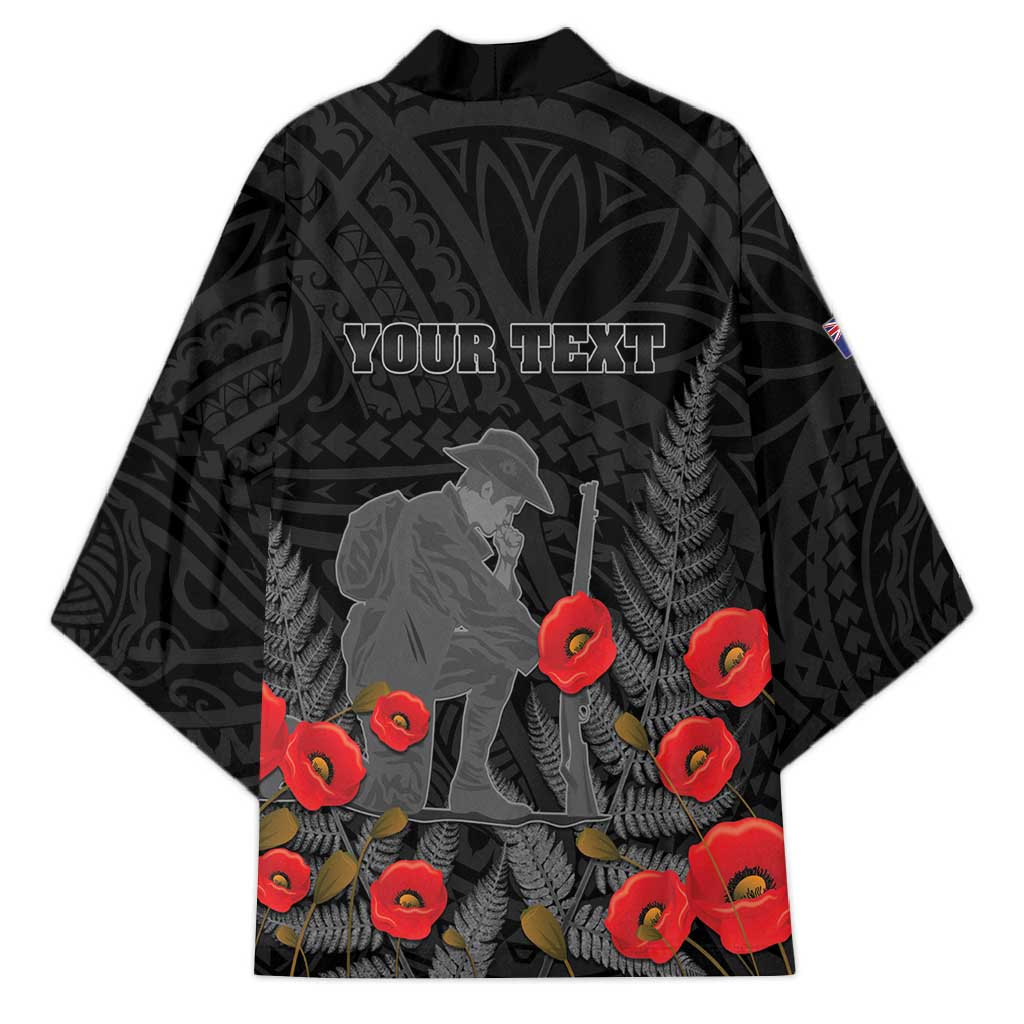 Personalised New Zealand ANZAC Day Kimono Lest We Forget Soldier Memorial LT15 - Polynesian Pride