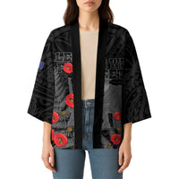 Personalised New Zealand ANZAC Day Kimono Lest We Forget Soldier Memorial LT15 - Polynesian Pride