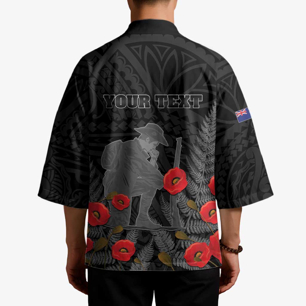 Personalised New Zealand ANZAC Day Kimono Lest We Forget Soldier Memorial LT15 - Polynesian Pride