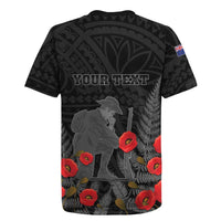 Personalised New Zealand ANZAC Day Rugby Jersey Lest We Forget Soldier Memorial LT15 - Polynesian Pride