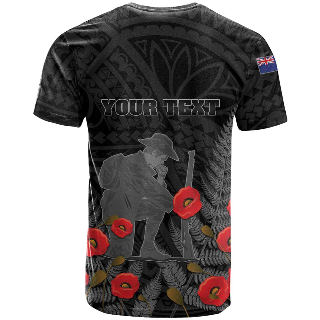 Personalised New Zealand ANZAC Day T Shirt Lest We Forget Soldier Memorial LT15 - Polynesian Pride