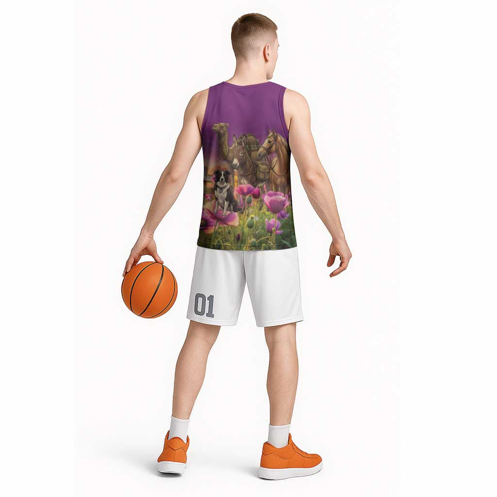 ANZAC Day Basketball Jersey Lest We Forget The Animals Of War LT15 - Polynesian Pride