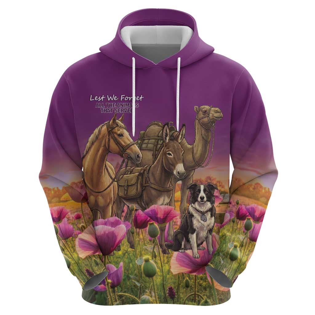 ANZAC Day Hoodie Lest We Forget The Animals Of War