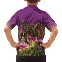 ANZAC Day Kid Hawaiian Shirt Lest We Forget The Animals Of War LT15 - Polynesian Pride
