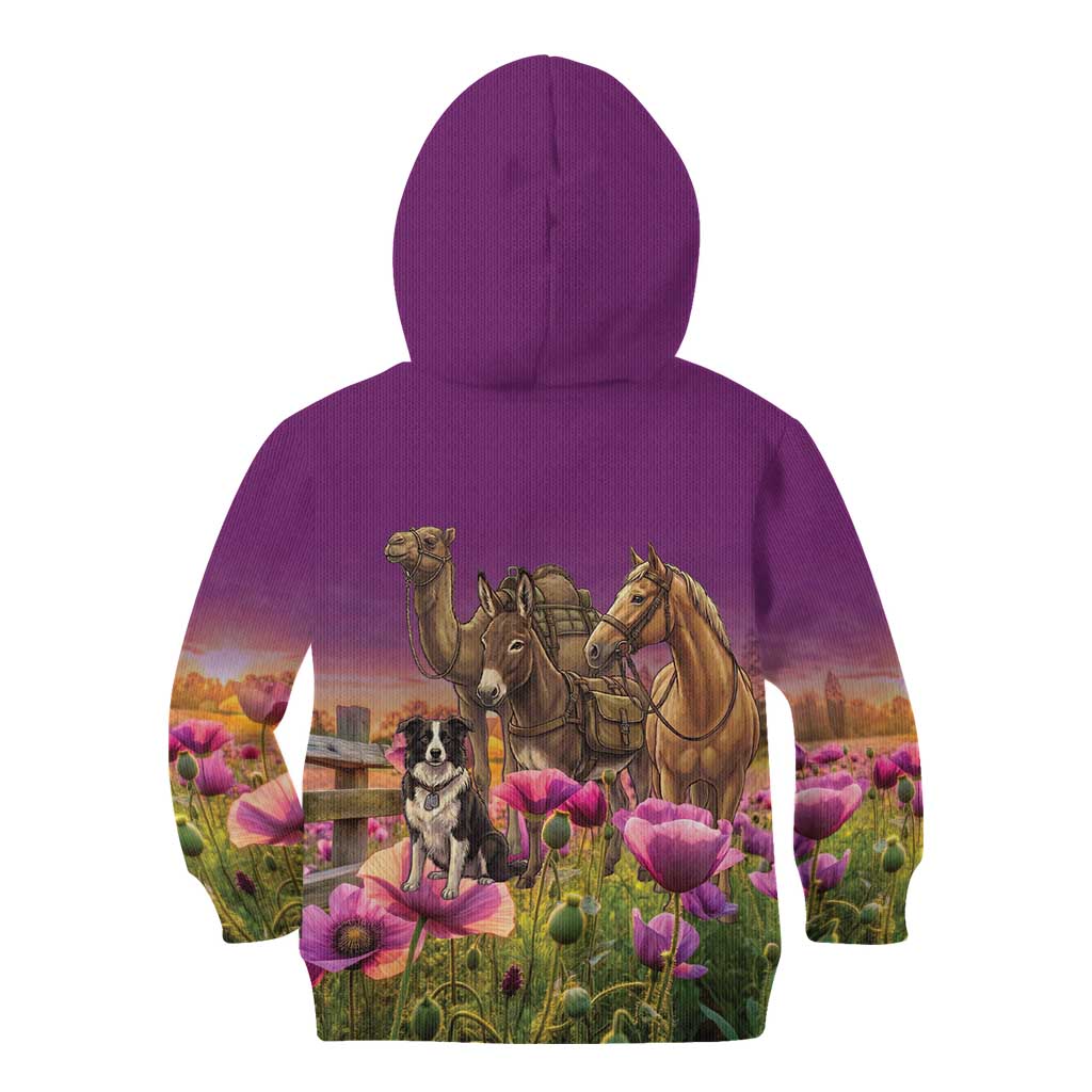 ANZAC Day Kid Hoodie Lest We Forget The Animals Of War