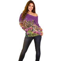 ANZAC Day Off Shoulder Sweater Lest We Forget The Animals Of War LT15 - Polynesian Pride
