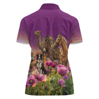 ANZAC Day Women Polo Shirt Lest We Forget The Animals Of War