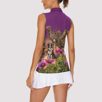 ANZAC Day Women Sleeveless Polo Shirt Lest We Forget The Animals Of War
