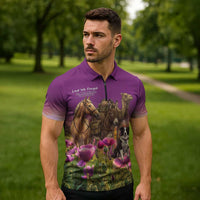 ANZAC Day Zipper Polo Shirt Lest We Forget The Animals Of War LT15 - Polynesian Pride