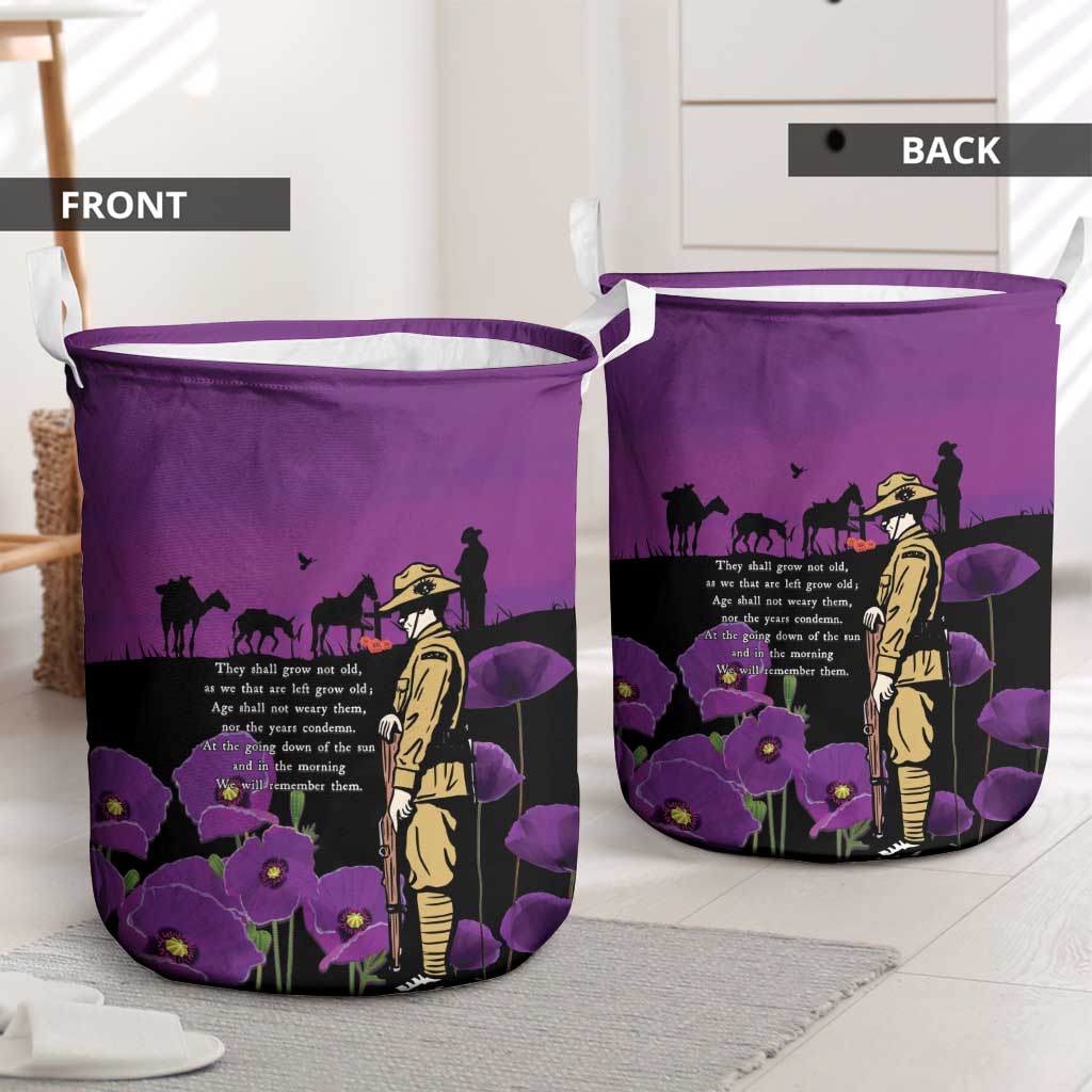 ANZAC Soldier and War Animals Laundry Basket We Will Remember Them LT15 - Polynesian Pride