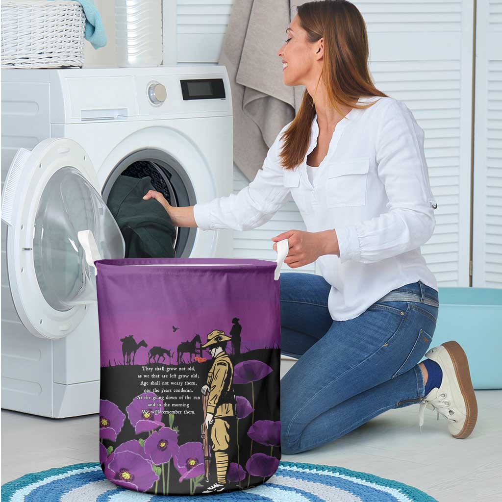 ANZAC Soldier and War Animals Laundry Basket We Will Remember Them LT15 - Polynesian Pride