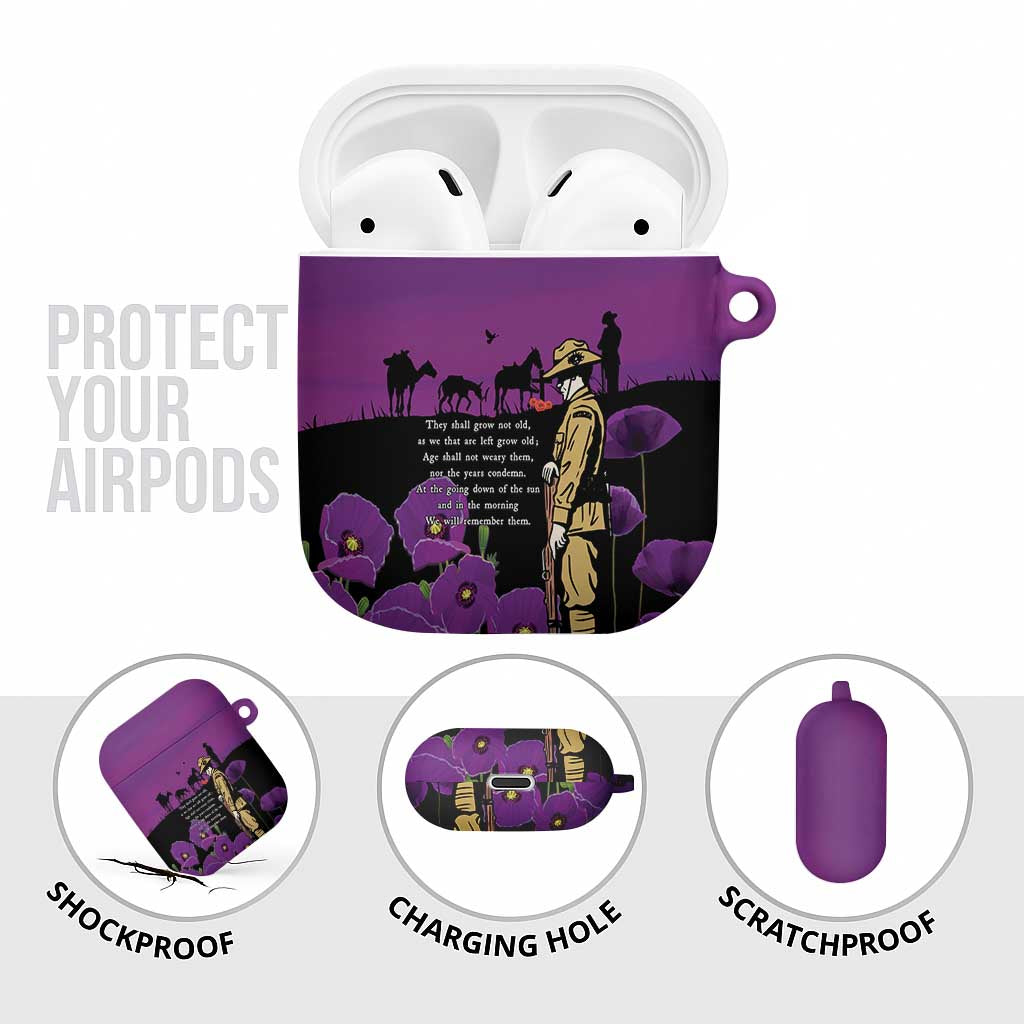 ANZAC Soldier and War Animals AirPods Case We Will Remember Them