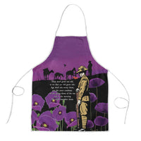ANZAC Soldier and War Animals Apron We Will Remember Them LT15 Purple - Polynesian Pride