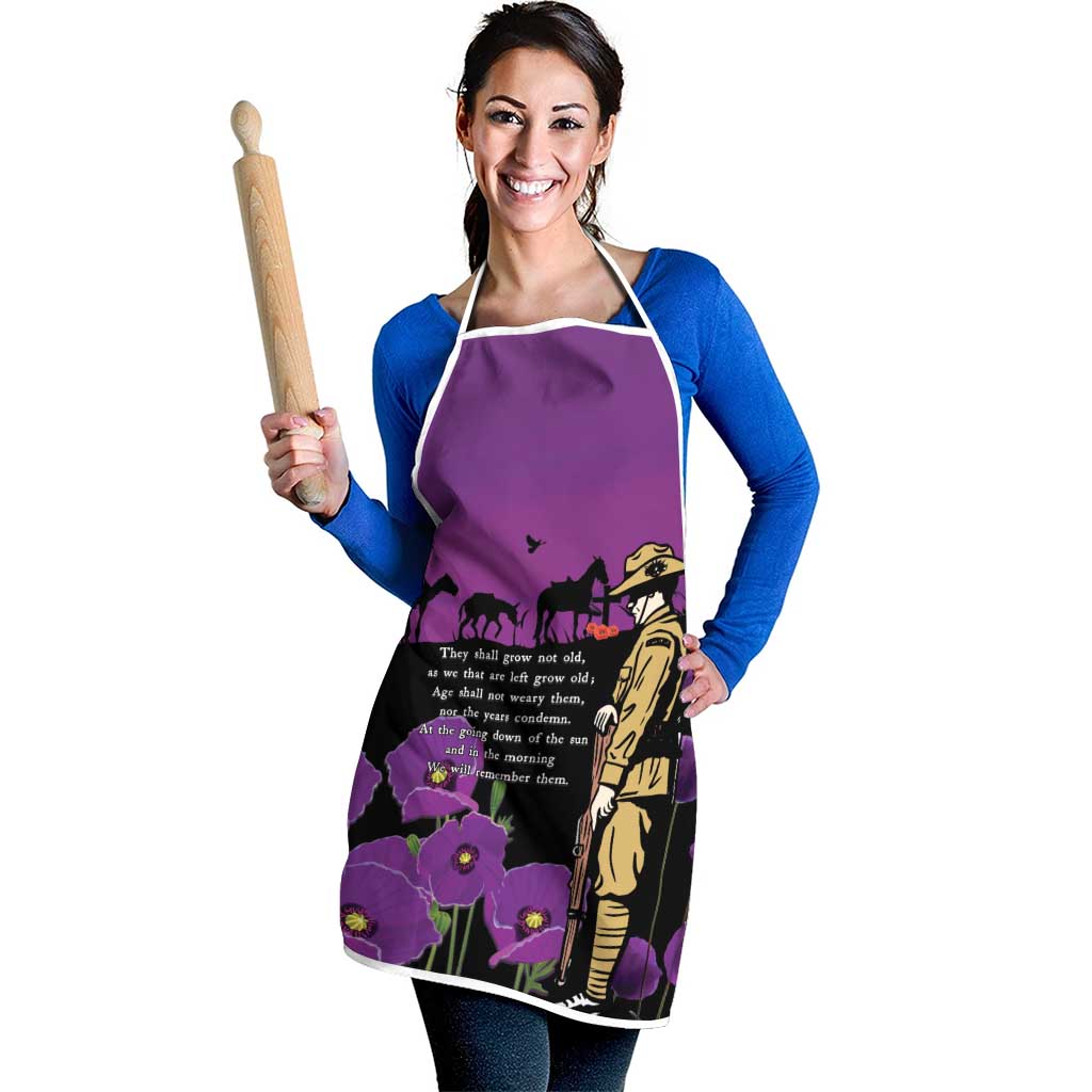 ANZAC Soldier and War Animals Apron We Will Remember Them LT15 - Polynesian Pride