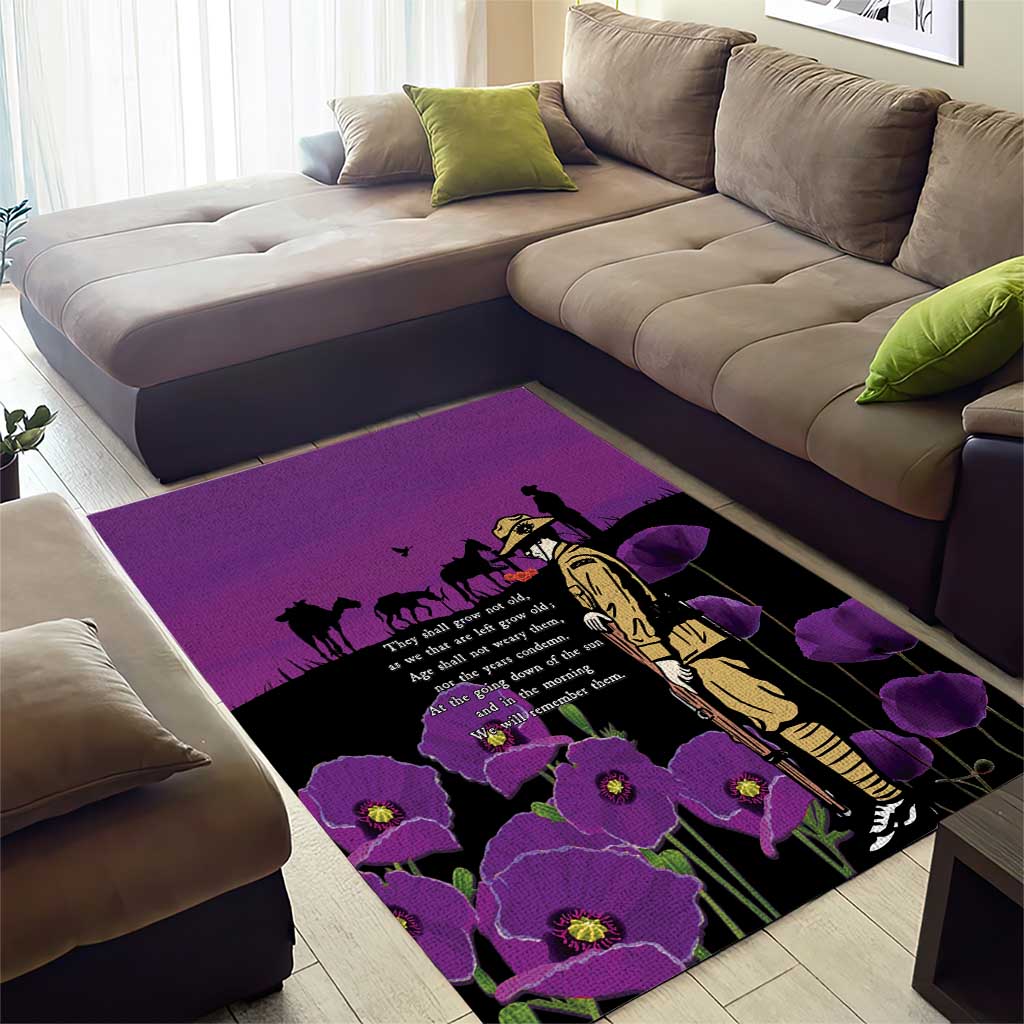 ANZAC Soldier and War Animals Area Rug We Will Remember Them LT15 - Polynesian Pride