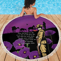 ANZAC Soldier and War Animals Beach Blanket We Will Remember Them LT15 - Polynesian Pride