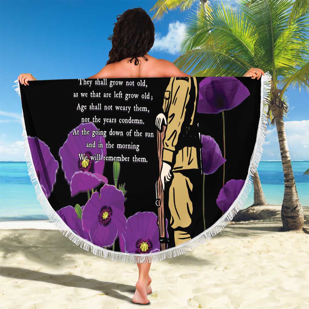 ANZAC Soldier and War Animals Beach Blanket We Will Remember Them LT15 - Polynesian Pride