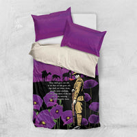ANZAC Soldier and War Animals Bedding Set We Will Remember Them LT15 US Twin 172cm x 218cm Purple - Polynesian Pride