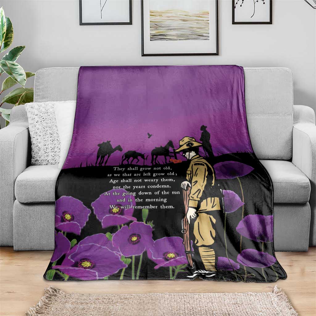 ANZAC Soldier and War Animals Blanket We Will Remember Them LT15 - Polynesian Pride