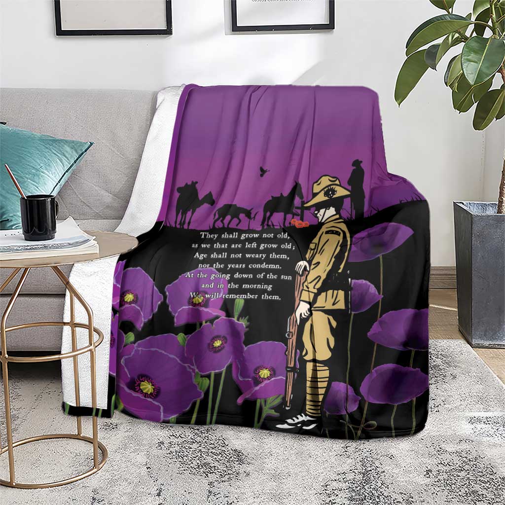 ANZAC Soldier and War Animals Blanket We Will Remember Them LT15 - Polynesian Pride