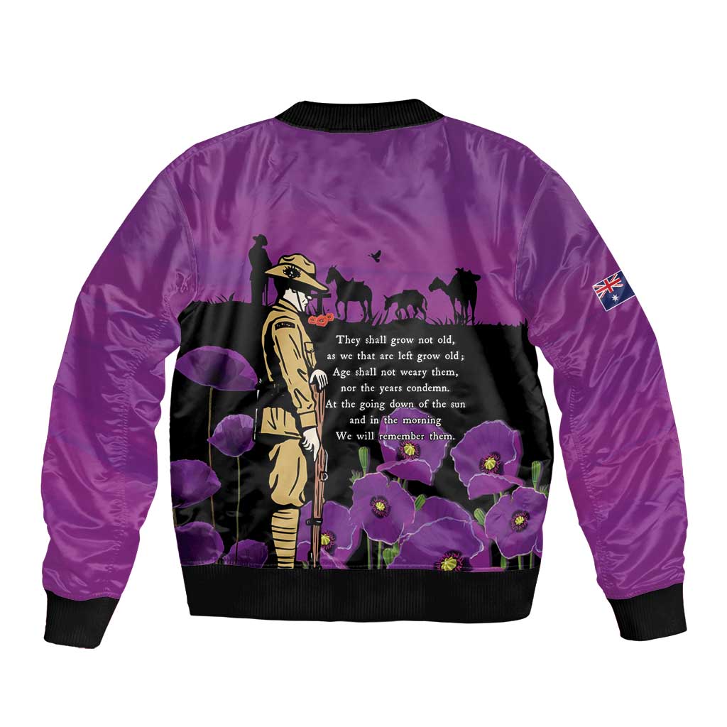 ANZAC Soldier and War Animals Bomber Jacket We Will Remember Them LT15 - Polynesian Pride