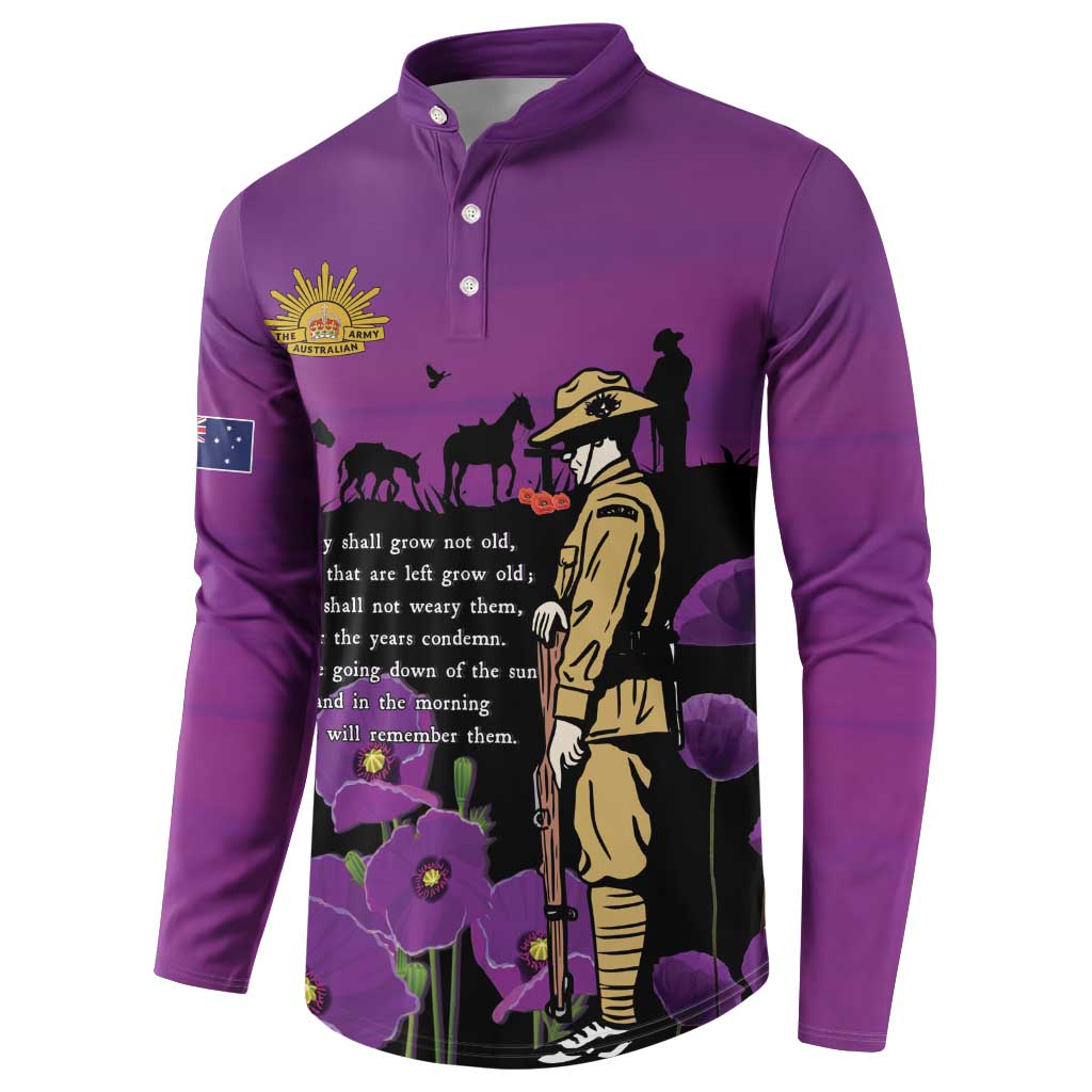 ANZAC Soldier and War Animals Button Sweatshirt We Will Remember Them LT15 - Polynesian Pride
