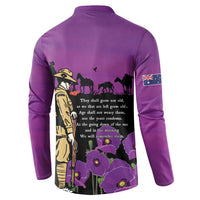ANZAC Soldier and War Animals Button Sweatshirt We Will Remember Them LT15 - Polynesian Pride