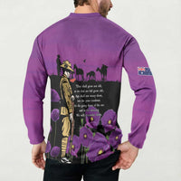 ANZAC Soldier and War Animals Button Sweatshirt We Will Remember Them LT15 - Polynesian Pride