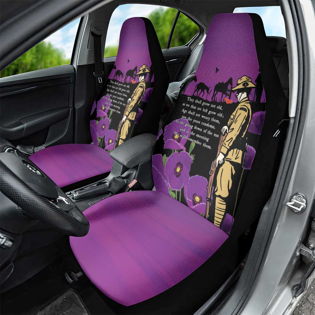 ANZAC Soldier and War Animals Car Seat Cover We Will Remember Them LT15 - Polynesian Pride
