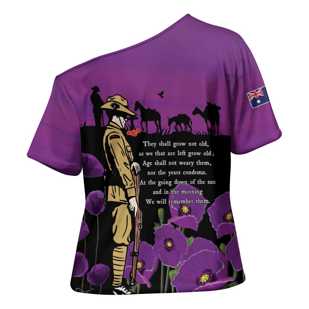 ANZAC Soldier and War Animals Cross Shoulder Shirt We Will Remember Them LT15 - Polynesian Pride