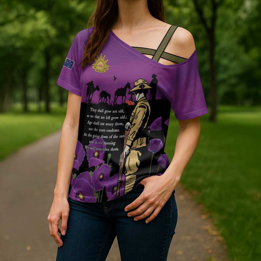 ANZAC Soldier and War Animals Cross Shoulder Shirt We Will Remember Them LT15 - Polynesian Pride