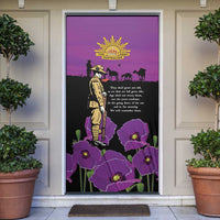 ANZAC Soldier and War Animals Door Cover We Will Remember Them