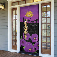 ANZAC Soldier and War Animals Door Cover We Will Remember Them