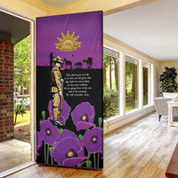 ANZAC Soldier and War Animals Door Cover We Will Remember Them