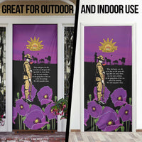 ANZAC Soldier and War Animals Door Cover We Will Remember Them